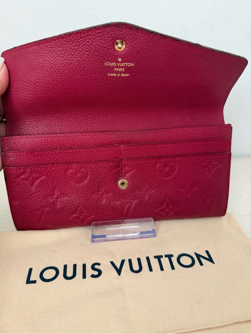 Louis Vuitton Burgundy Empriente Monogram Envelope Wallet - Picture 4 of 8